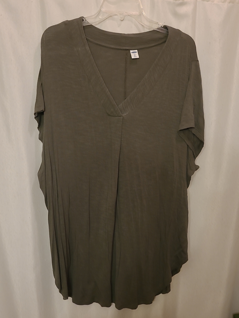 Old Navy Olive Green V-Neck Tunic Top